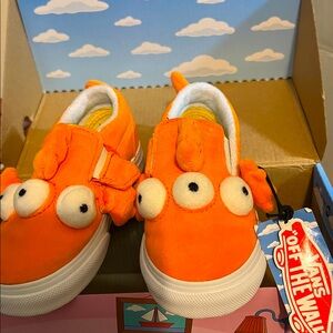 Vans Simpsons X Blinky Fish Orange Slip On Sneakers, Size 5T